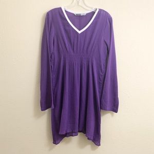 ATHLETA Swim Cover Up - Smocked Purple